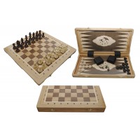 Шахматы Madon Турнирные №5 Intarsia с шашками и нардами дуб