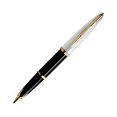 Перьевая ручка WATERMAN DeLuxe Black Silver