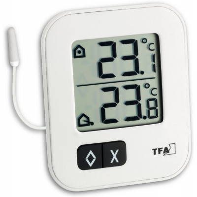 Термометр TFA цифровой Moxx белый