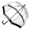 Женский зонт-трость прозрачный Fulton Birdcage-1 L041 - Black - изображение 1