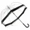 Женский зонт-трость прозрачный Fulton Birdcage-1 L041 - Black - изображение 2