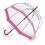 Женский зонт-трость прозрачный Fulton Birdcage-1 L041 - Pink - изображение 1