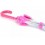 Женский зонт-трость прозрачный Fulton Birdcage-1 L041 - Pink - изображение 3