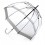 Женский зонт-трость прозрачный Fulton Birdcage-1 L041 - Silver - изображение 1