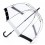 Женский зонт-трость прозрачный Fulton Birdcage-1 L041 -  Black White