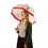Женский зонт-трость прозрачный Fulton Birdcage-1 L041 -  Red - изображение 3