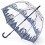 Женский зонт-трость прозрачный Fulton Birdcage-2 L042 - London Icons