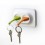 Ключница настенная и брелки для ключей Double Unplug Qualy Зеленый и Оранжевый - изображение 1