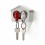 Ключница настенная и брелки для ключей Duo Sparrow Qualy Белый и Красный - изображение 1