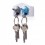 Ключница настенная и брелки для ключей Duo Elephant Qualy Синий и Серый - изображение 1