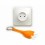 Ключница настенная и брелок для ключей Unplug Qualy Оранжевый - изображение 2