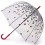 Женский зонт-трость прозрачный Fulton Birdcage-2 L042 - Raining Butterflies - изображение 1
