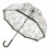 Женский зонт-трость прозрачный Fulton Birdcage-2 L042 - Stencil Floral - изображение 5