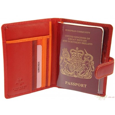 Обложка для паспорта Visconti RB75 - Sumba red multi