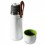 Термос стальной Thermo Flask Black+Blum Белый с зеленым - изображение 2