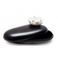Многофункциональная шкатулка Lotus Pebble Box Qualy черно-белая