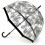 Женский зонт-трость прозрачный Fulton Birdcage-2 L042 - Black Rose - изображение 2