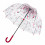 Женский зонт-трость прозрачный Fulton Birdcage-2 L042 - Rose Bud - изображение 4