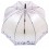 Женский зонт-трость прозрачный Fulton Birdcage-2 L042 - Flower Love - изображение 4