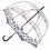 Женский зонт-трость прозрачный Fulton Birdcage-2 L042 - Flower Love - изображение 1
