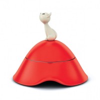 Миска для кошек с крышкой Mio Alessi Красная