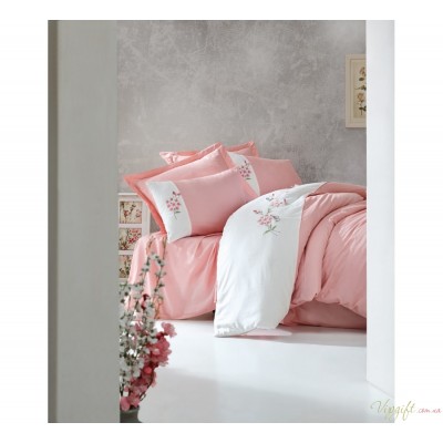 Комплект постельного белья с вышивкой 3D Cotton box SANTE PUDRA