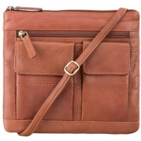 Мужская кожаная сумка Visconti 18608 Slim Bag Brown