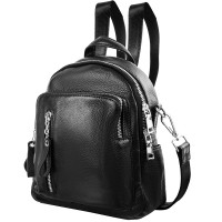 Женский кожаный рюкзак-сумка Vito Torelli VT-6-707-black-1