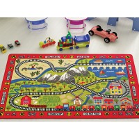 Коврик в детскую комнату Confetti Railway Kirmizi 100x150