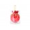 Елочный шар с ажурным украшением Красный маскарад 10 см - изображение 2