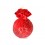 Елочный шар с красным украшением Красный маскарад 8 см