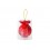 Елочный шар с красным украшением Красный маскарад 8 см - изображение 2