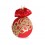 Елочный шар с золотым украшением Красный маскарад 8 см - изображение 1