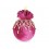 Елочный шар с ажурным украшением Бордовая феерия 10 см