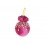 Елочный шар с ажурным украшением Бордовая феерия 10 см - изображение 2