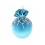 Елочный шар с ажурным украшением Бирюзовая феерия 10 см - изображение 1