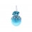 Елочный шар с ажурным украшением Бирюзовая феерия 10 см - изображение 2