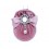 Елочный шар с бантом и брошкой Розовая жемчужина 10 см - изображение 1