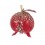 Ёлочное украшение Гранат красный с блесками 11,5 см