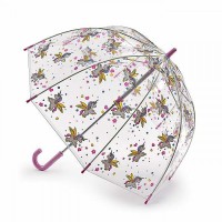 Детский зонт-трость прозрачный Fulton Funbrella-4 C605 Bella The Unicorn