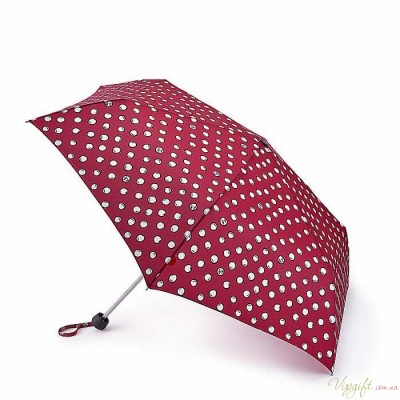 Складной женский зонт Lulu Guinness by Fulton Minilite-2 L869 Polka Pearls