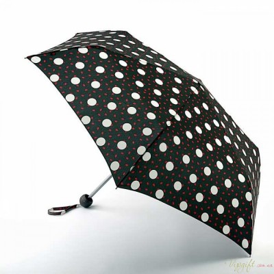 Складной женский зонт Lulu Guinness by Fulton Minilite-2 L869 Polka Lips
