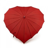 Женский зонт-трость Fulton Heart Walker-1 L909 Red