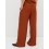 Женские брюки из льна и вискозы Season коньячного цвета - изображение 2