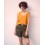 Женские шорты из льна и вискозы Season цвета хаки - изображение 3