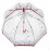Женский зонт-трость прозрачный Fulton L042- Birdcage-2 Butterfly Dream - изображение 2