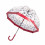 Женский зонт-трость прозрачный Fulton L042- Birdcage-2 Butterfly Dream - изображение 3