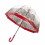 Женский зонт-трость прозрачный Fulton L042- Birdcage-2 Butterfly Dream - изображение 4