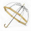 Женский зонт-трость прозрачный Fulton Birdcage-1 Gold - изображение 1