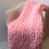 Плед крупной вязки ручной работы Homytex 130 * 170 см Розовый